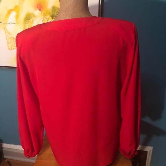 Vintage Orange/Red Blouse - Picture 3 of 7
